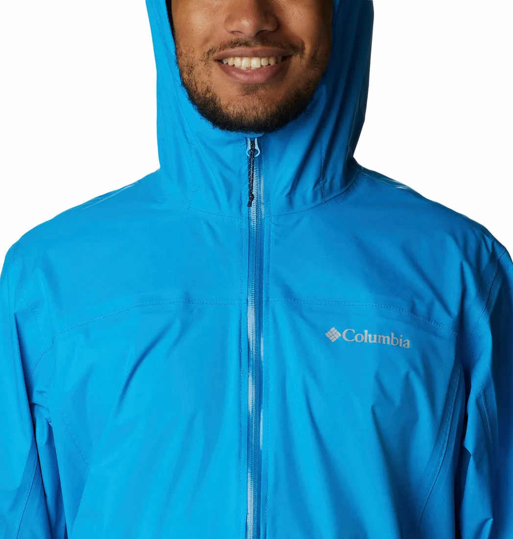 Columbia Men Blue Omni-Wick EvaPOURation Waterproof Rain Jacket