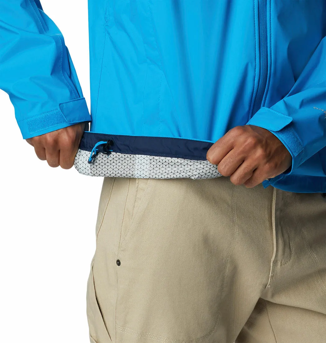 Columbia Men Blue Omni-Wick EvaPOURation Waterproof Rain Jacket