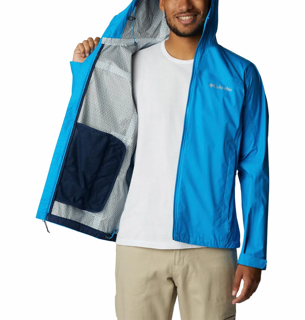 Columbia Men Blue Omni-Wick EvaPOURation Waterproof Rain Jacket