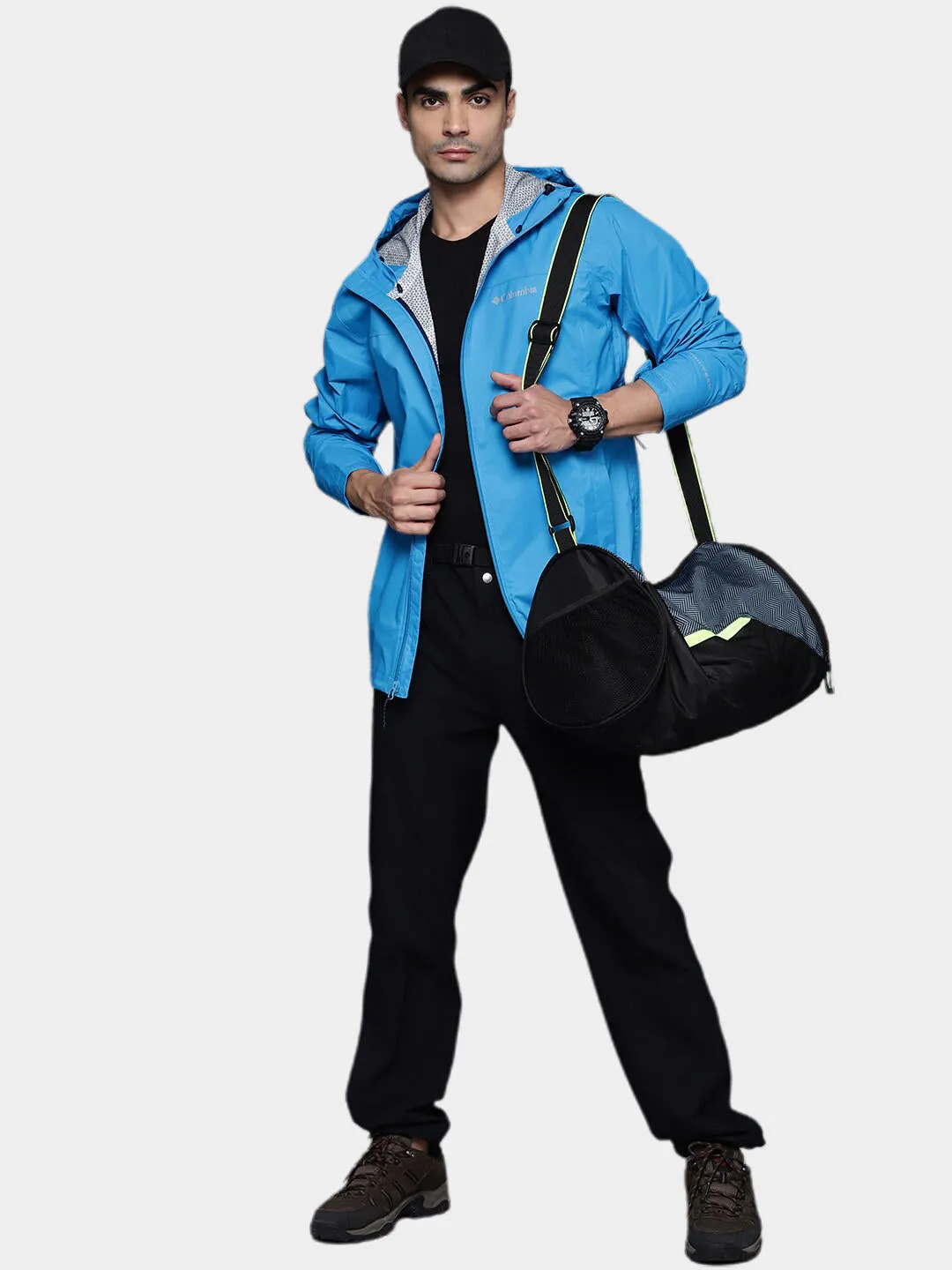 Columbia Men Blue Omni-Wick EvaPOURation Waterproof Rain Jacket