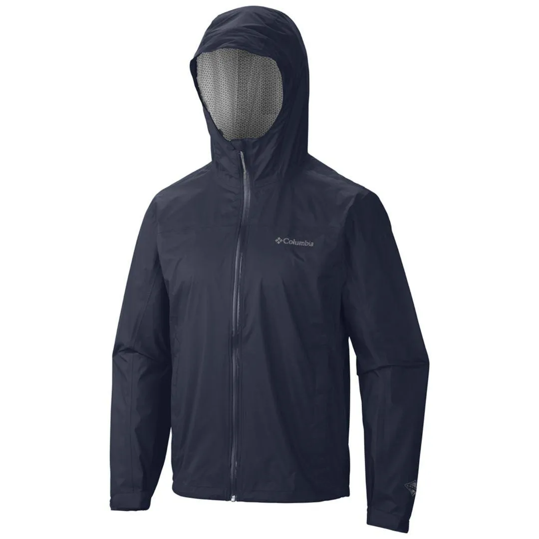 Columbia Men Blue Omni-Wick EvaPOURation Waterproof Rain Jacket
