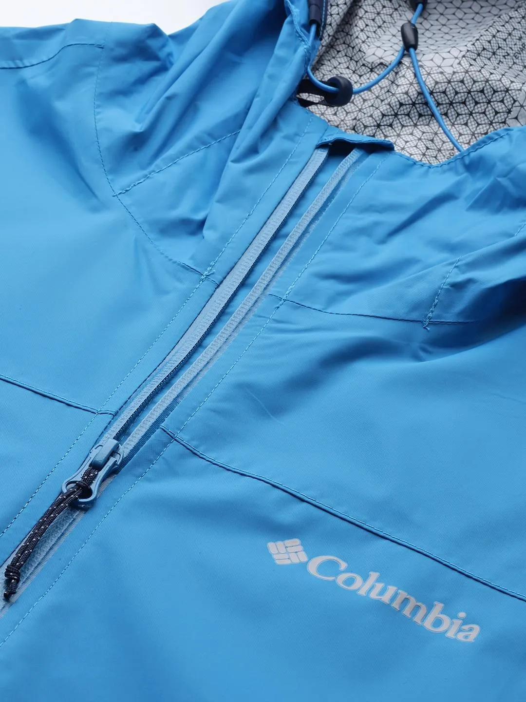 Columbia Men Blue Omni-Wick EvaPOURation Waterproof Rain Jacket