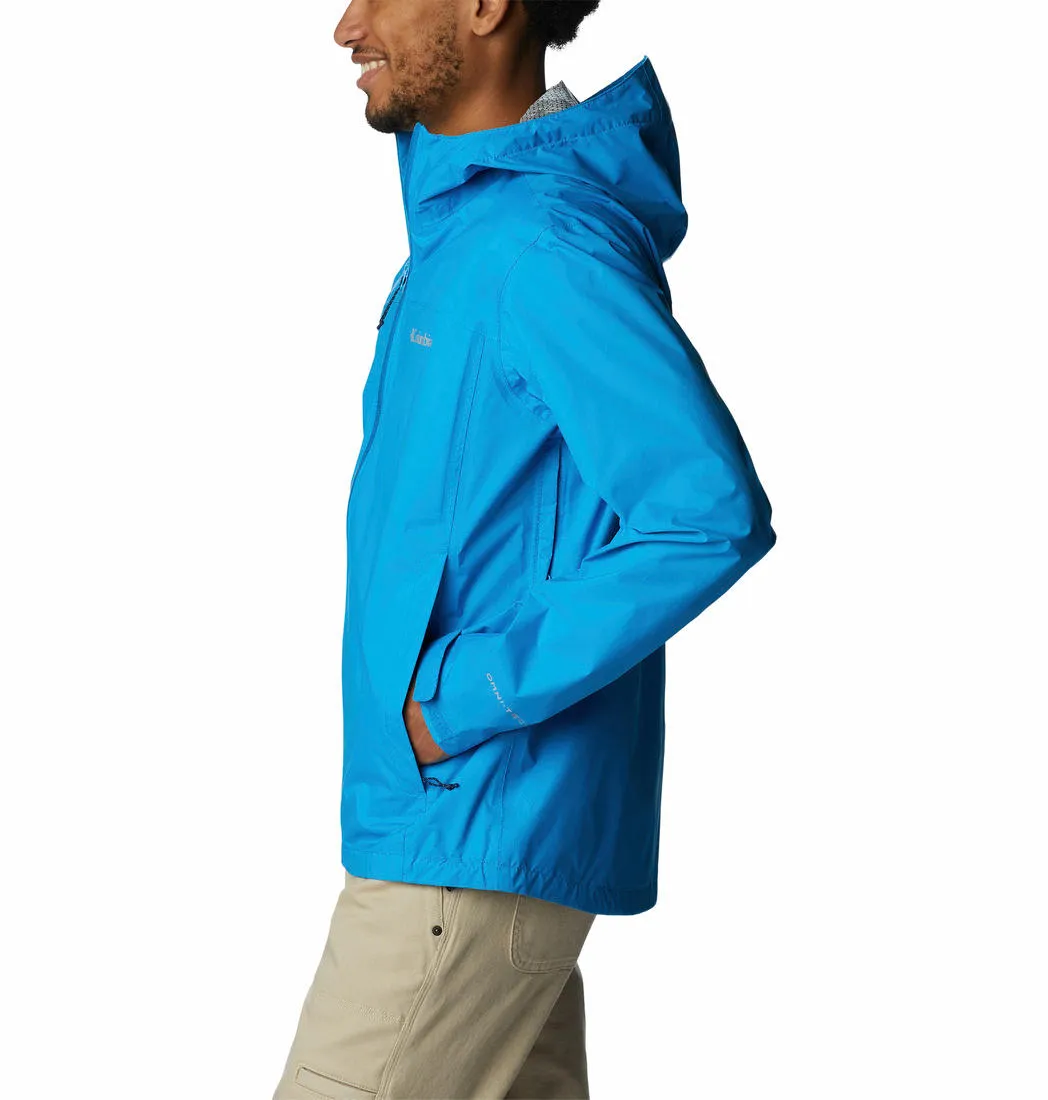 Columbia Men Blue Omni-Wick EvaPOURation Waterproof Rain Jacket