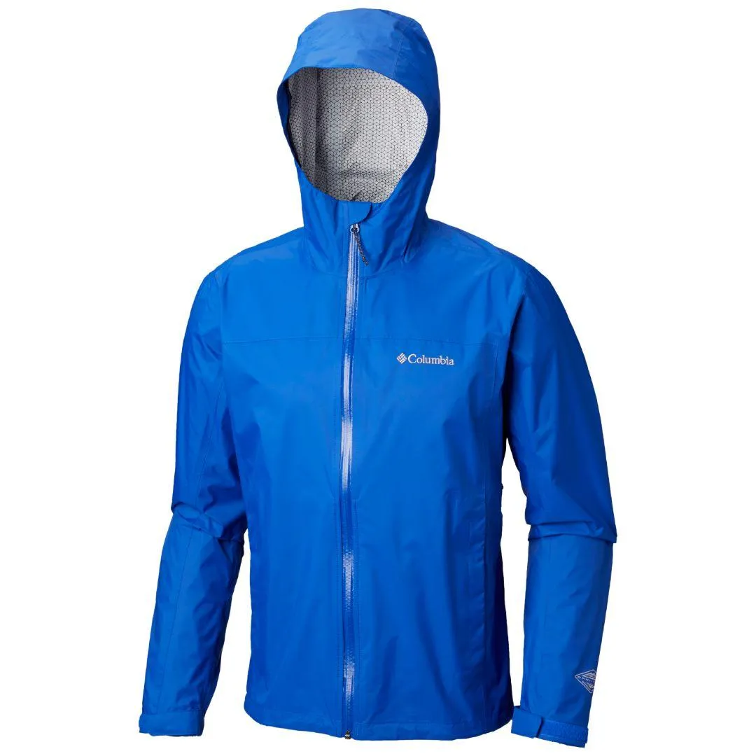Columbia Men Blue Omni-Wick EvaPOURation Waterproof Rain Jacket