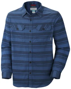 Columbia Men Blue Omni-Wick Flare Gun Flannel III Long Sleeve Shirt