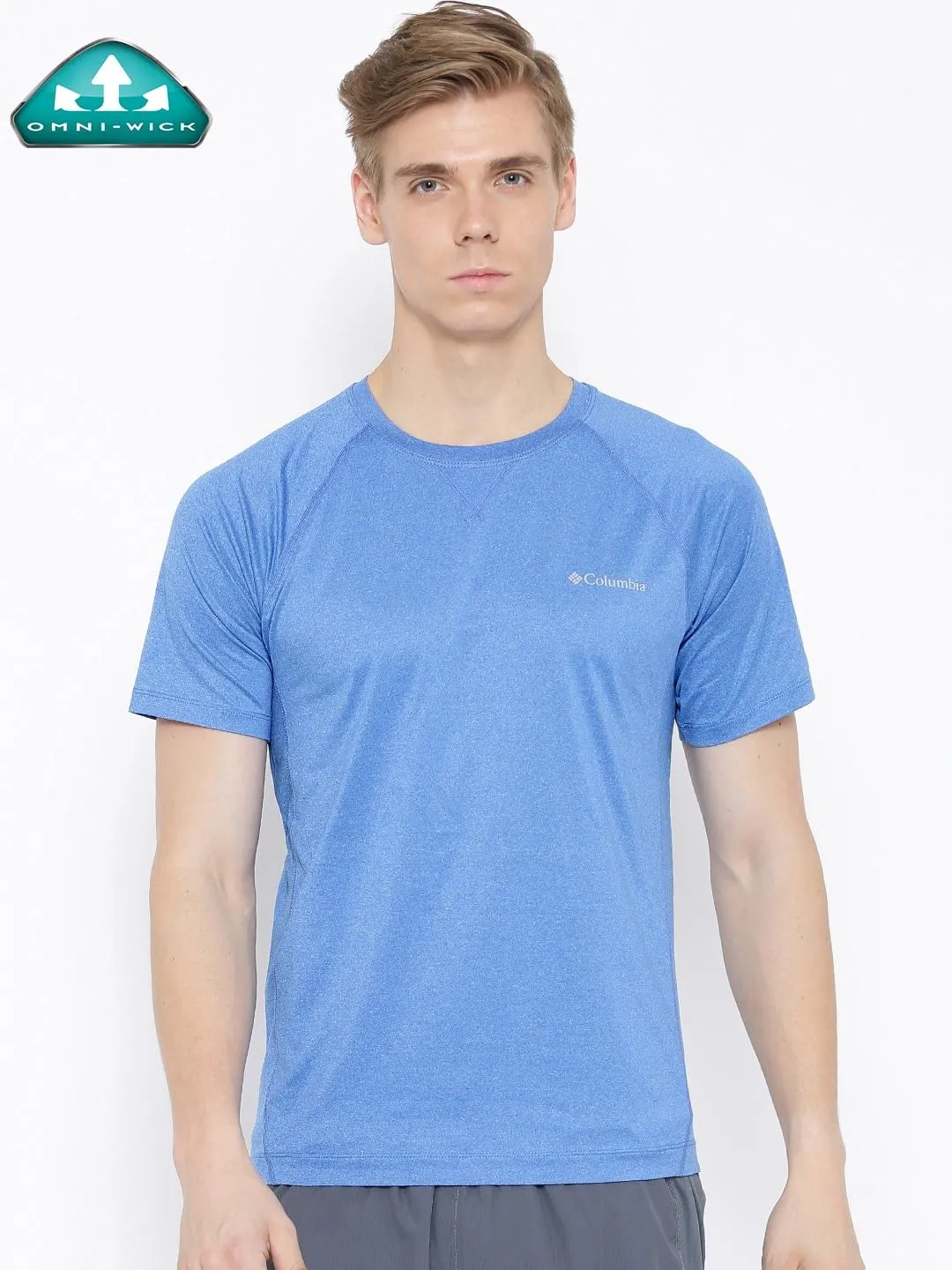 Columbia Men Blue Omni-Wick High and Dry II Tshirt