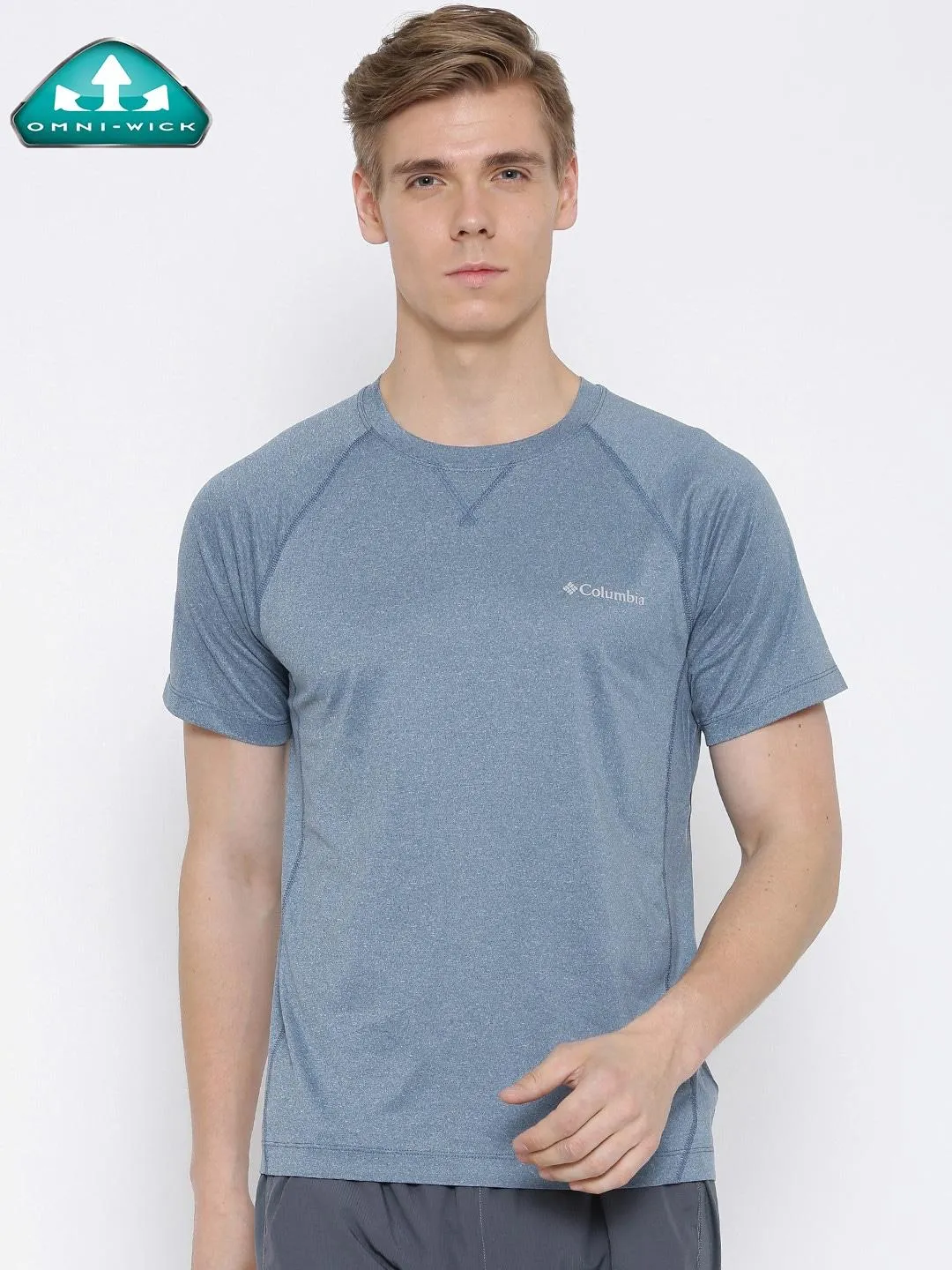 Columbia Men Blue Omni-Wick High and Dry II Tshirt