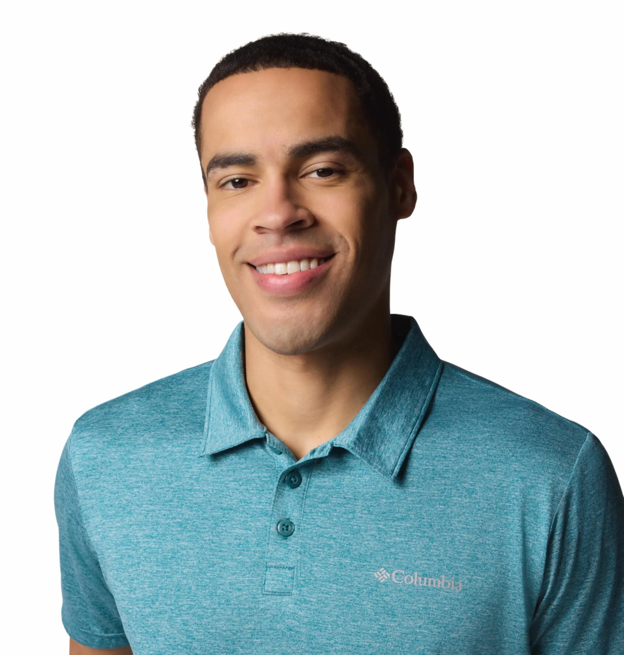 Columbia Men Blue Omni-Wick Hike Polo Tshirt