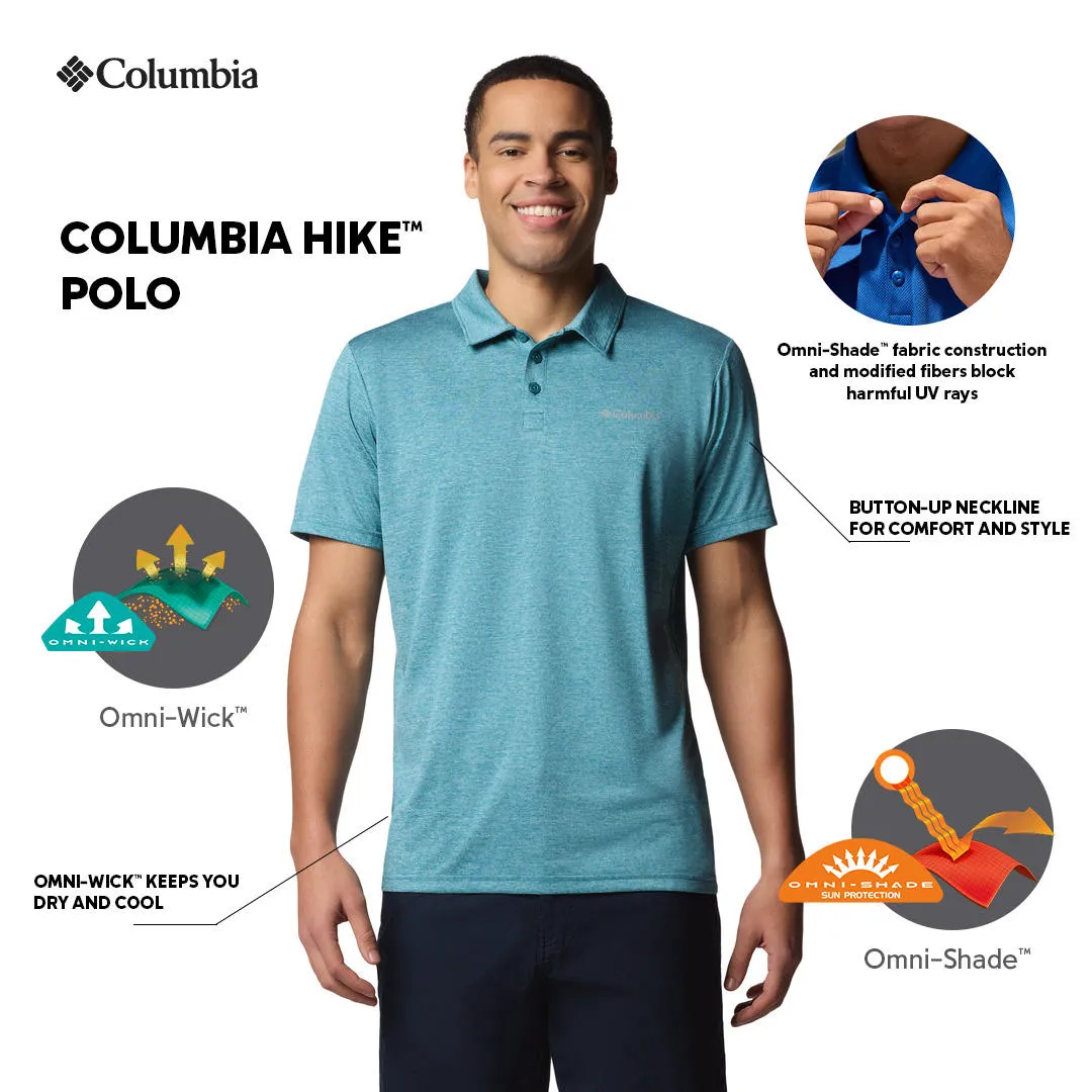 Columbia Men Blue Omni-Wick Hike Polo Tshirt