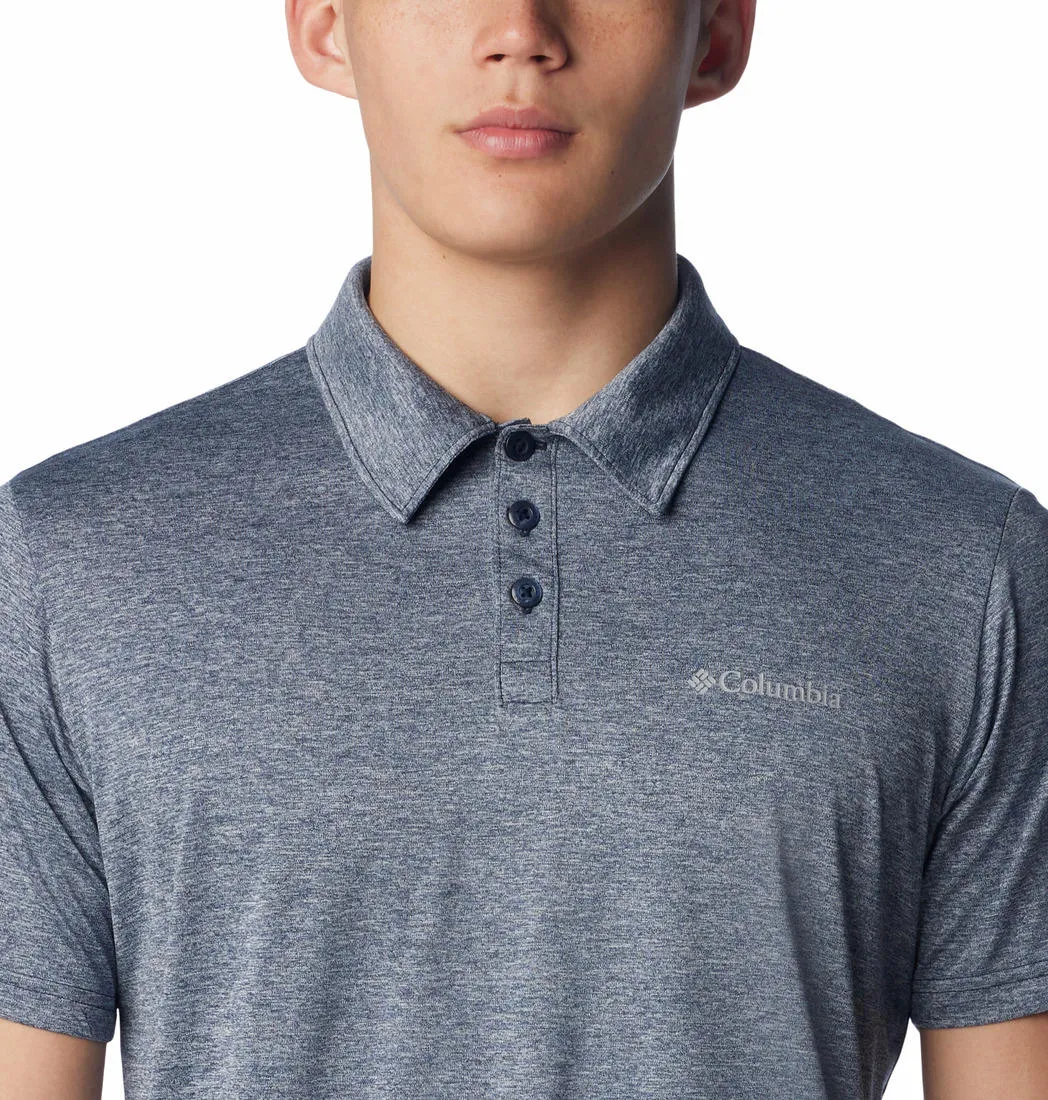 Columbia Men Blue Omni-Wick Hike Polo Tshirt