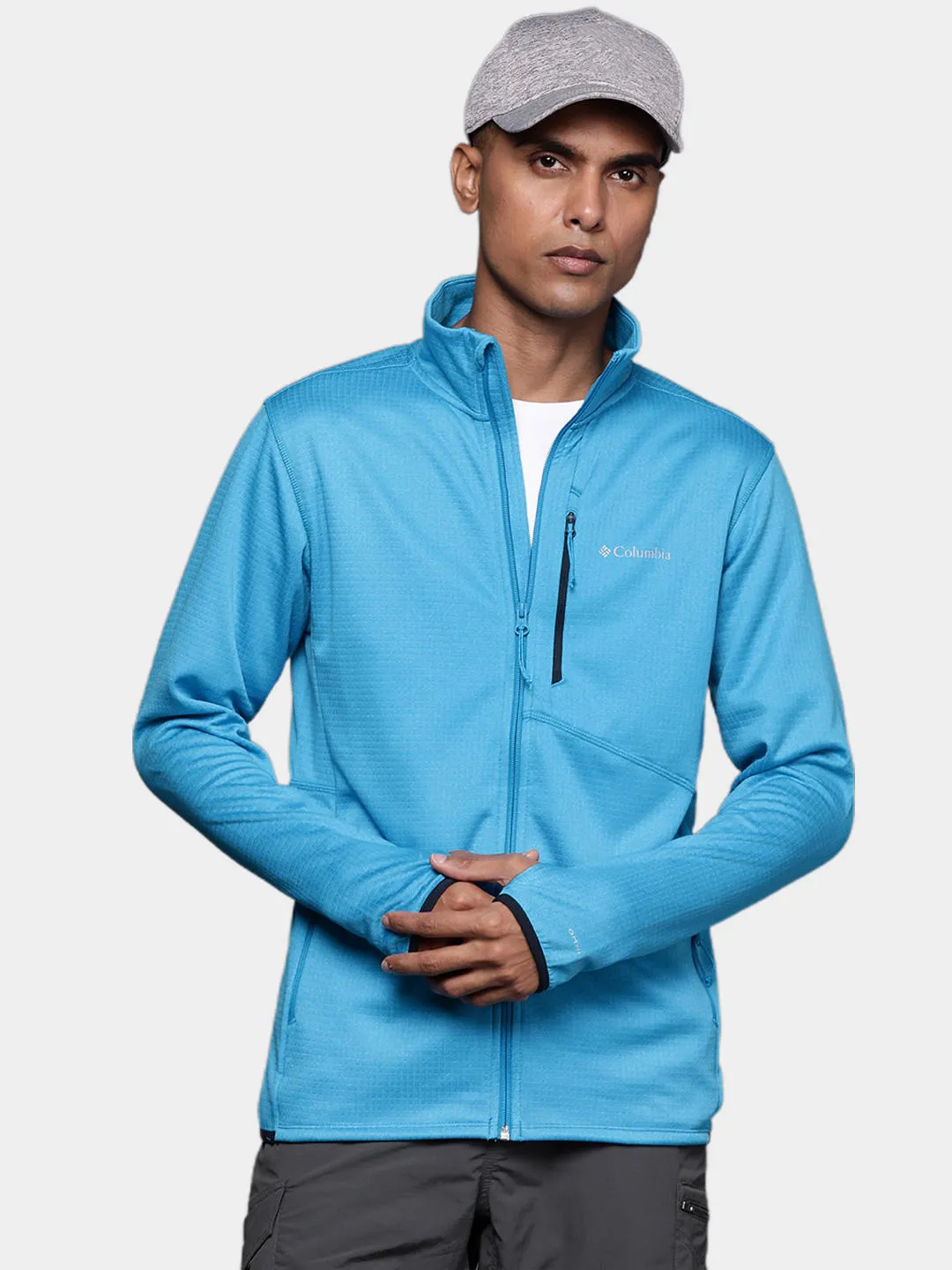 Columbia Men Blue Omni-Wick Park View Fleece Jacket
