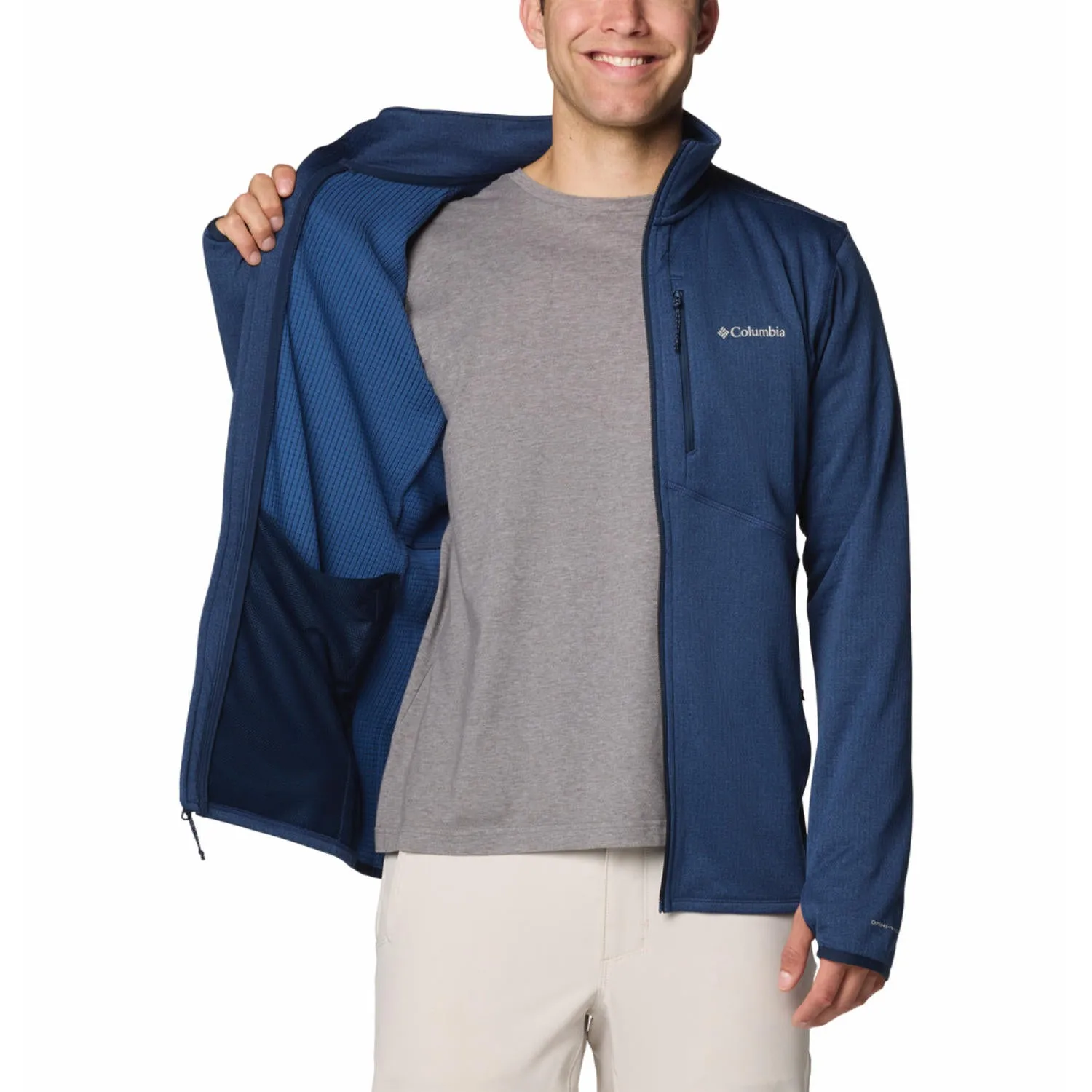 Columbia Men Blue Omni-Wick Park View Fleece Jacket