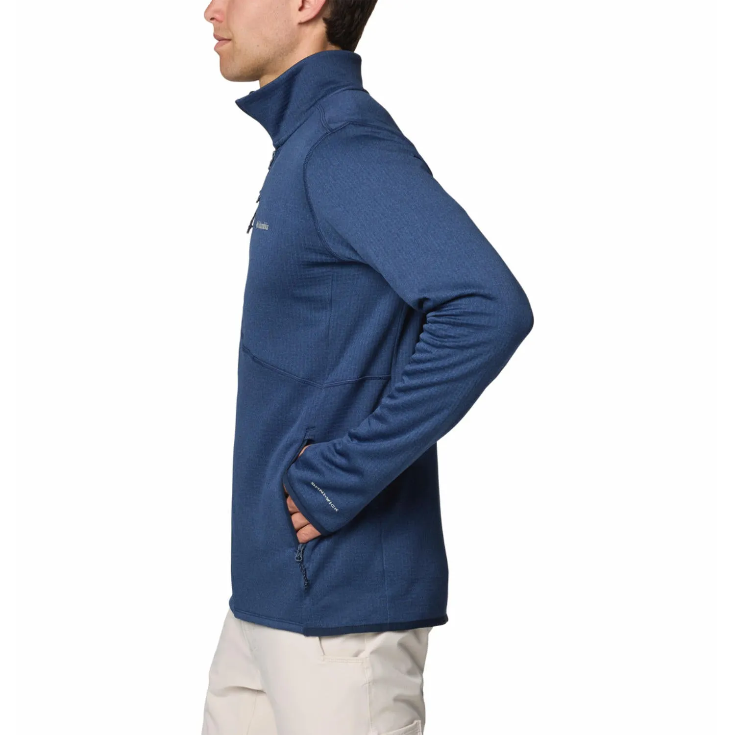 Columbia Men Blue Omni-Wick Park View Fleece Jacket