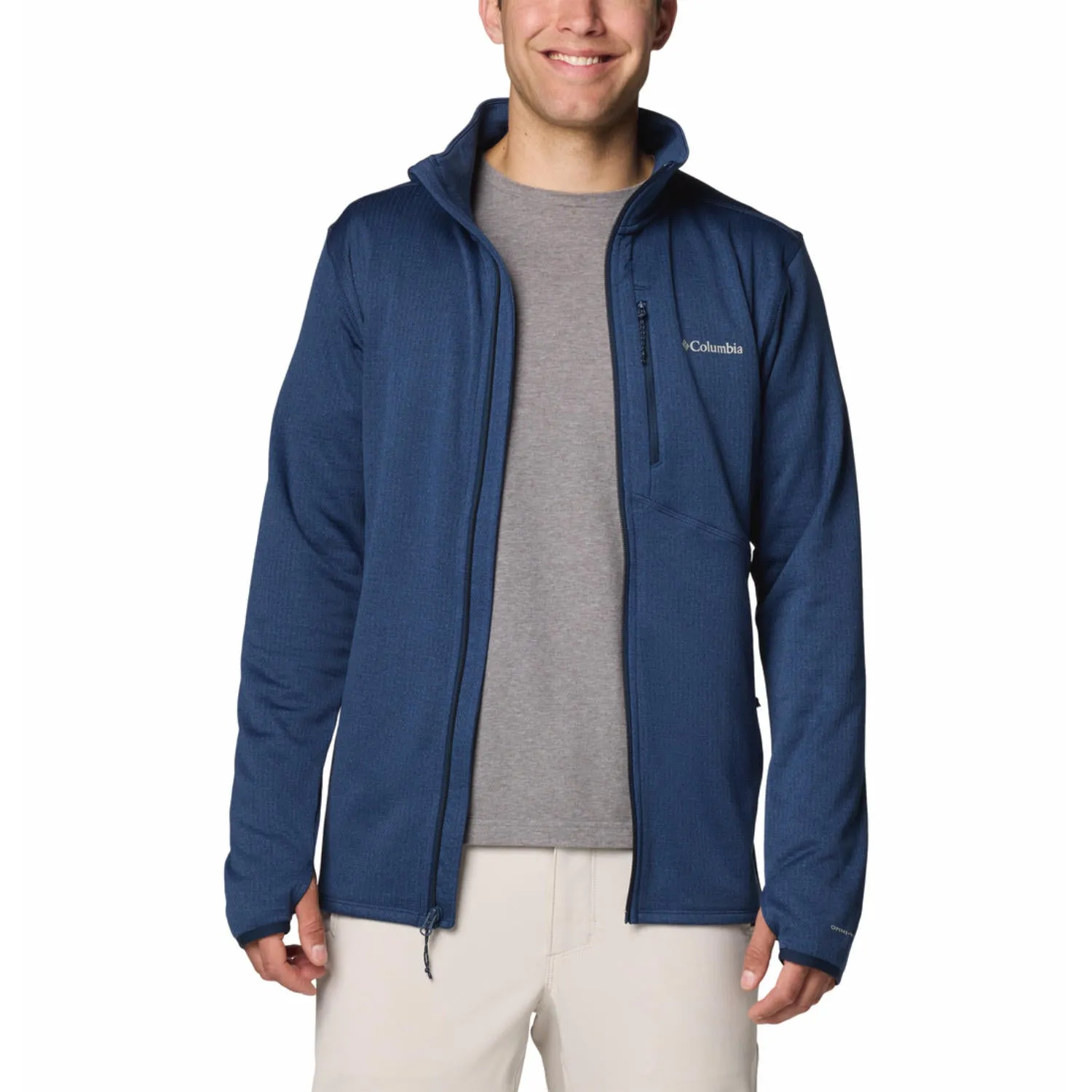 Columbia Men Blue Omni-Wick Park View Fleece Jacket
