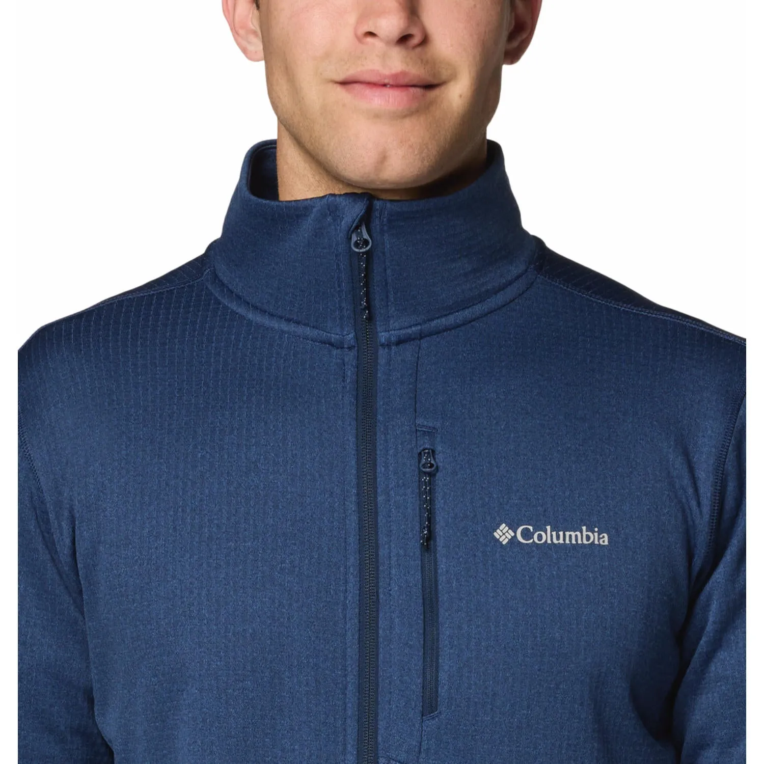 Columbia Men Blue Omni-Wick Park View Fleece Jacket