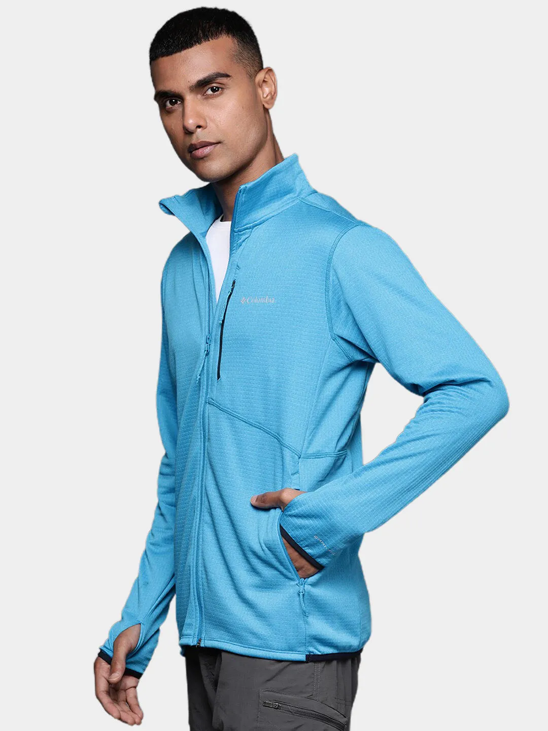 Columbia Men Blue Omni-Wick Park View Fleece Jacket
