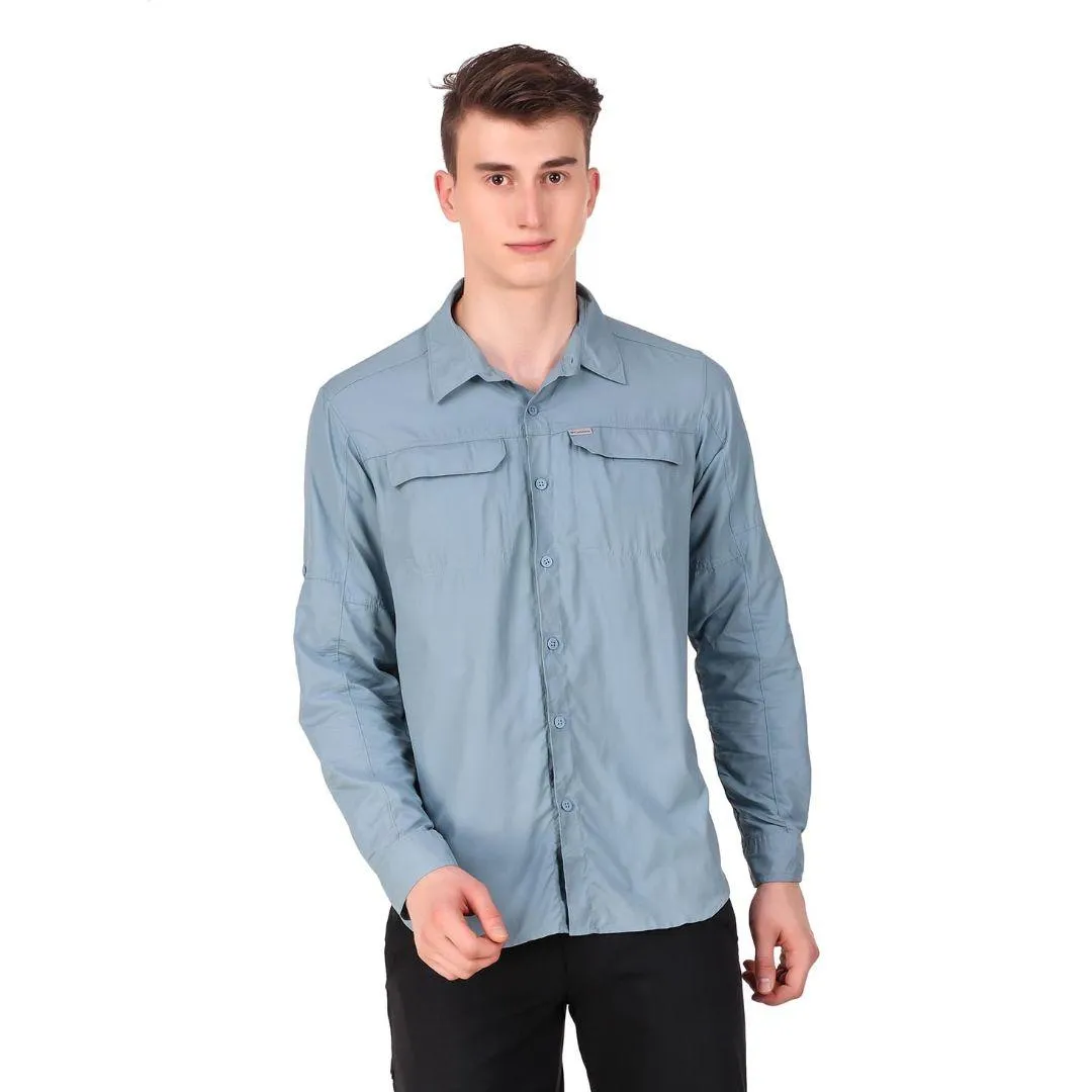 Columbia Men Blue Omni-Wick Silver Ridge 2.0 Long Sleeve Shirt