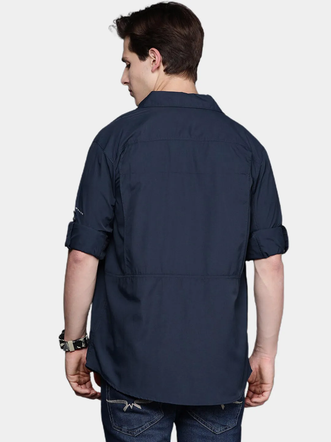 Columbia Men Blue Omni-Wick Silver Ridge 2.0 Long Sleeve Shirt
