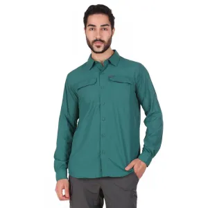 Columbia Men Blue Omni-Wick Silver Ridge 2.0 Long Sleeve Shirt