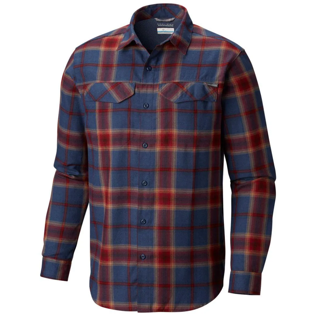 Columbia Men Blue Omni-Wick Silver Ridge Flannel Long Sleeve Shirt