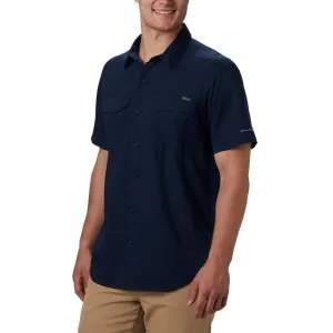Columbia Men Blue Omni-Wick Silver Ridge Lite Short Sleeve Shirt