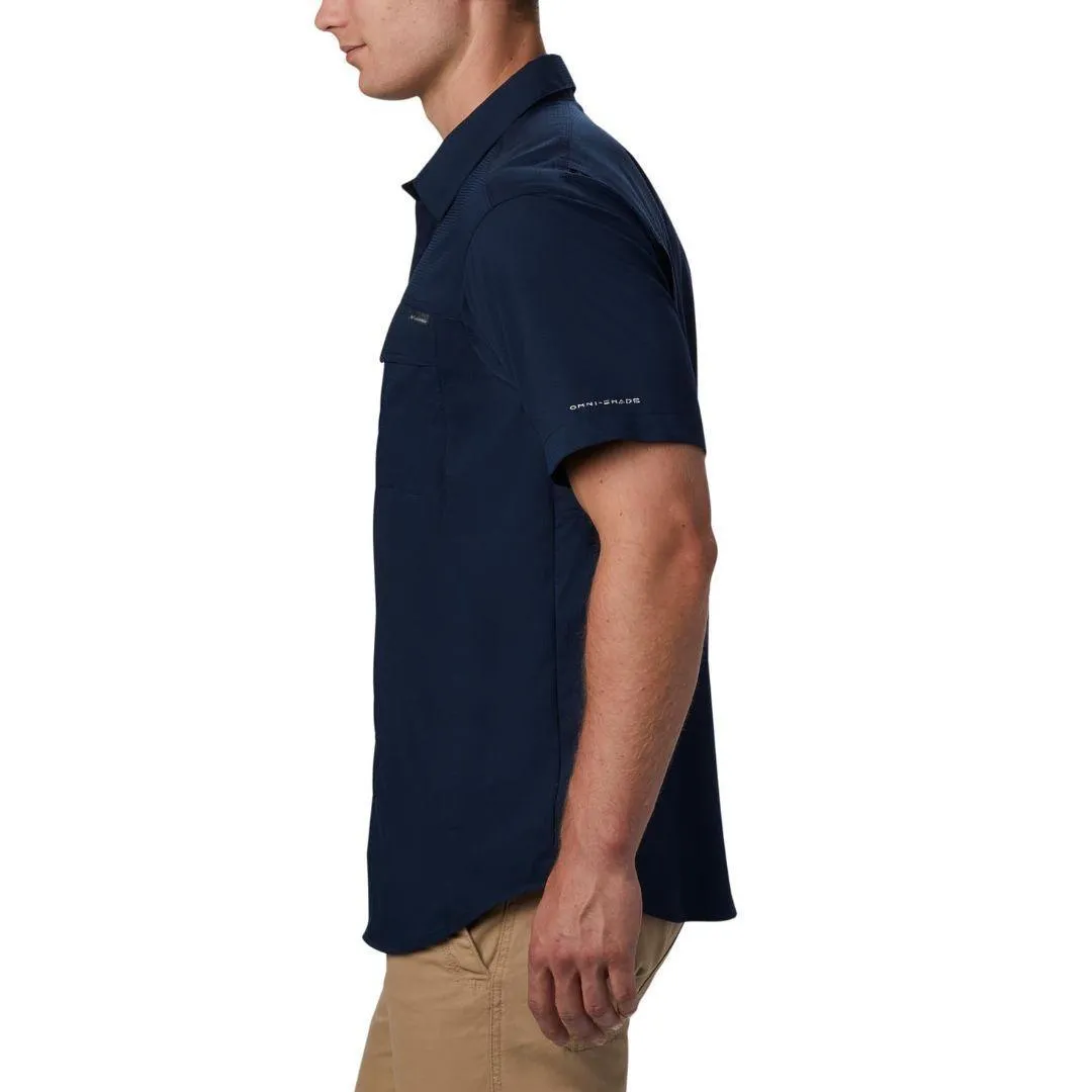 Columbia Men Blue Omni-Wick Silver Ridge Lite Short Sleeve Shirt