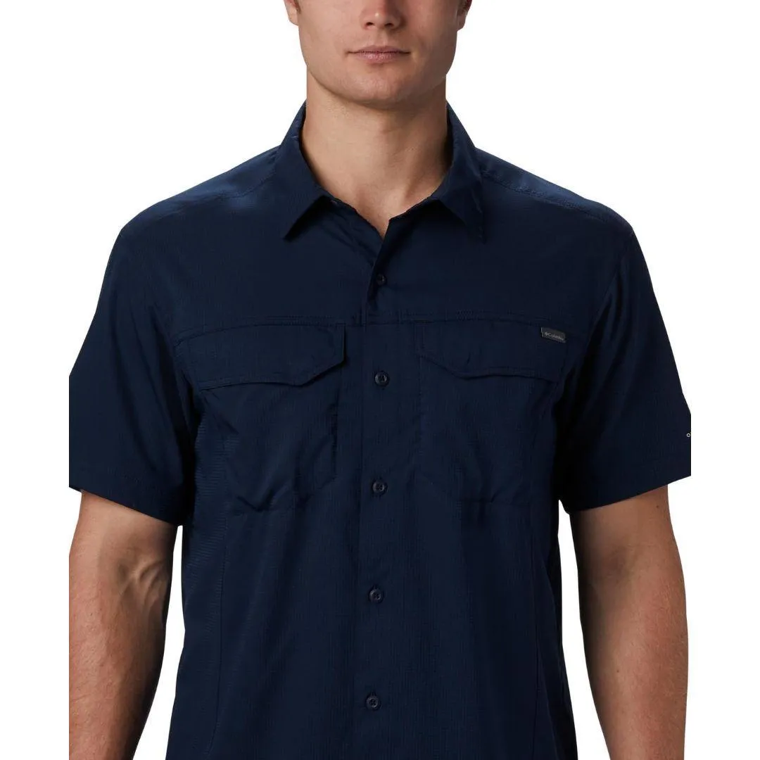 Columbia Men Blue Omni-Wick Silver Ridge Lite Short Sleeve Shirt
