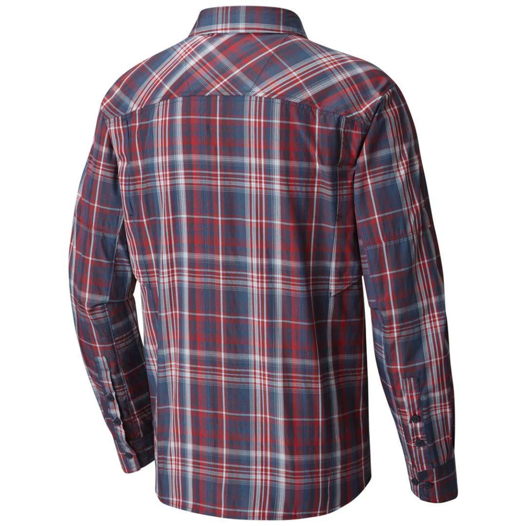 Columbia Men Blue Omni-Wick Silver Ridge Plaid Long Sleeve Shirt