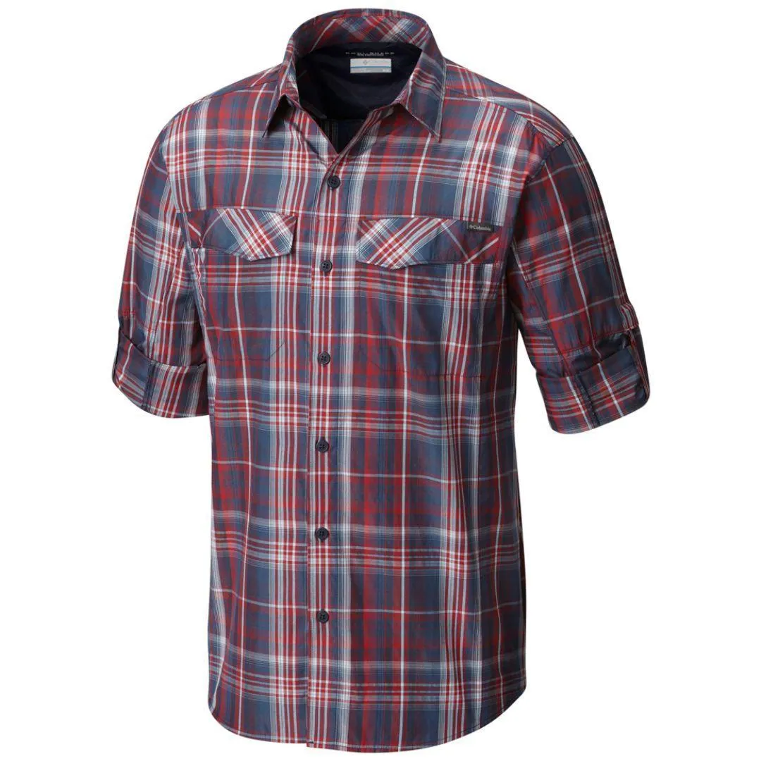 Columbia Men Blue Omni-Wick Silver Ridge Plaid Long Sleeve Shirt