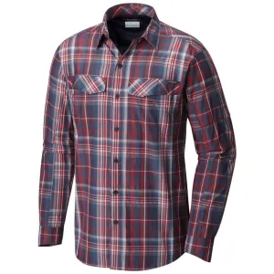 Columbia Men Blue Omni-Wick Silver Ridge Plaid Long Sleeve Shirt
