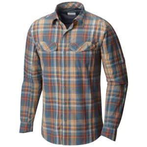 Columbia Men Blue Omni-Wick Silver Ridge Plaid Long Sleeve Shirt