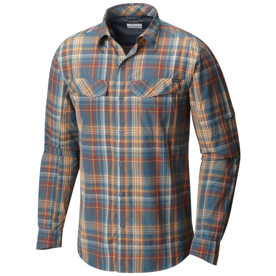 Columbia Men Blue Omni-Wick Silver Ridge Plaid Long Sleeve Shirt
