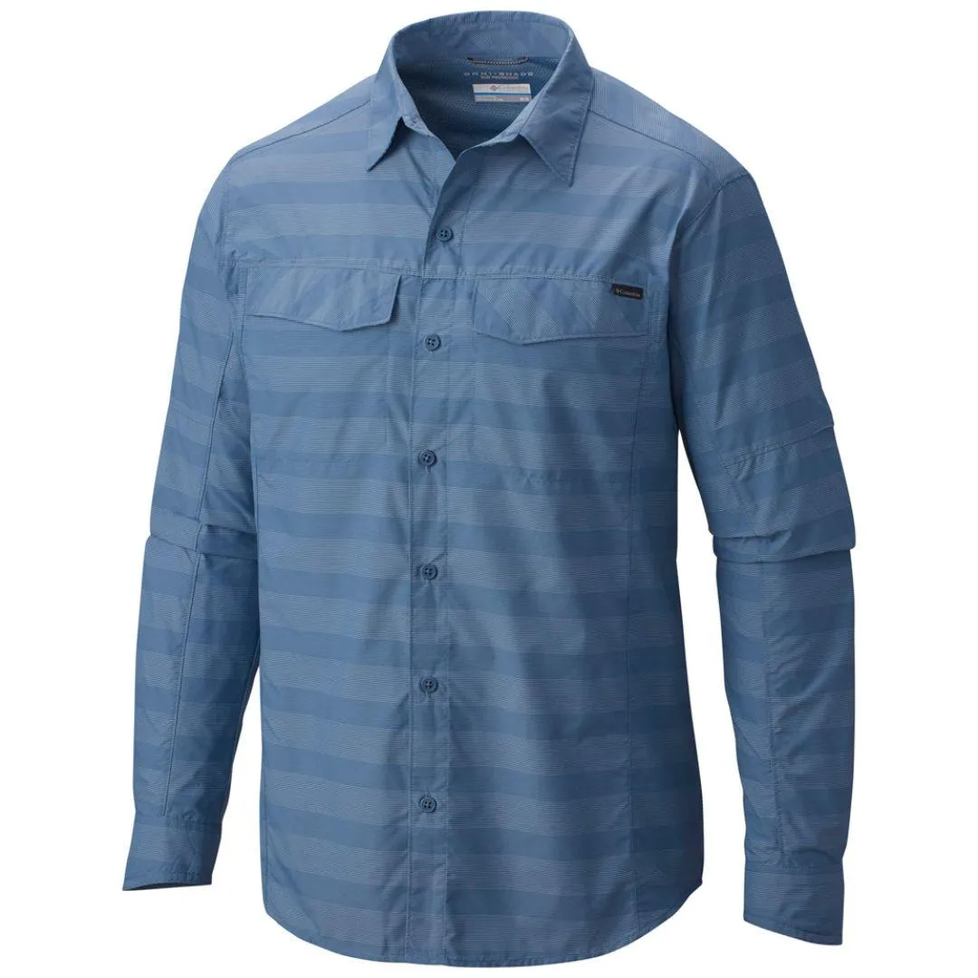Columbia Men Blue Omni-Wick Silver Ridge Plaid Long Sleeve Shirt