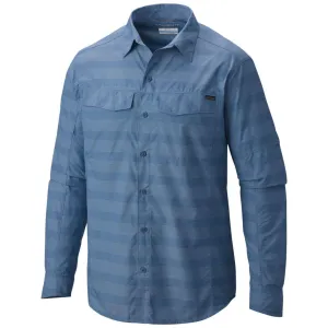 Columbia Men Blue Omni-Wick Silver Ridge Plaid Long Sleeve Shirt