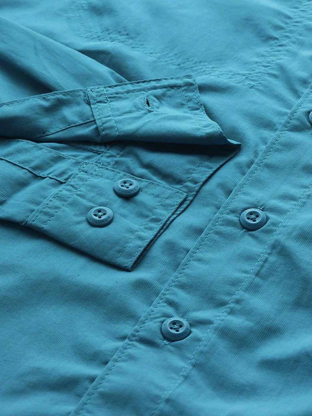 Columbia Men Blue Omni-Wick Silver Ridge2.0 Long Sleeve Shirt