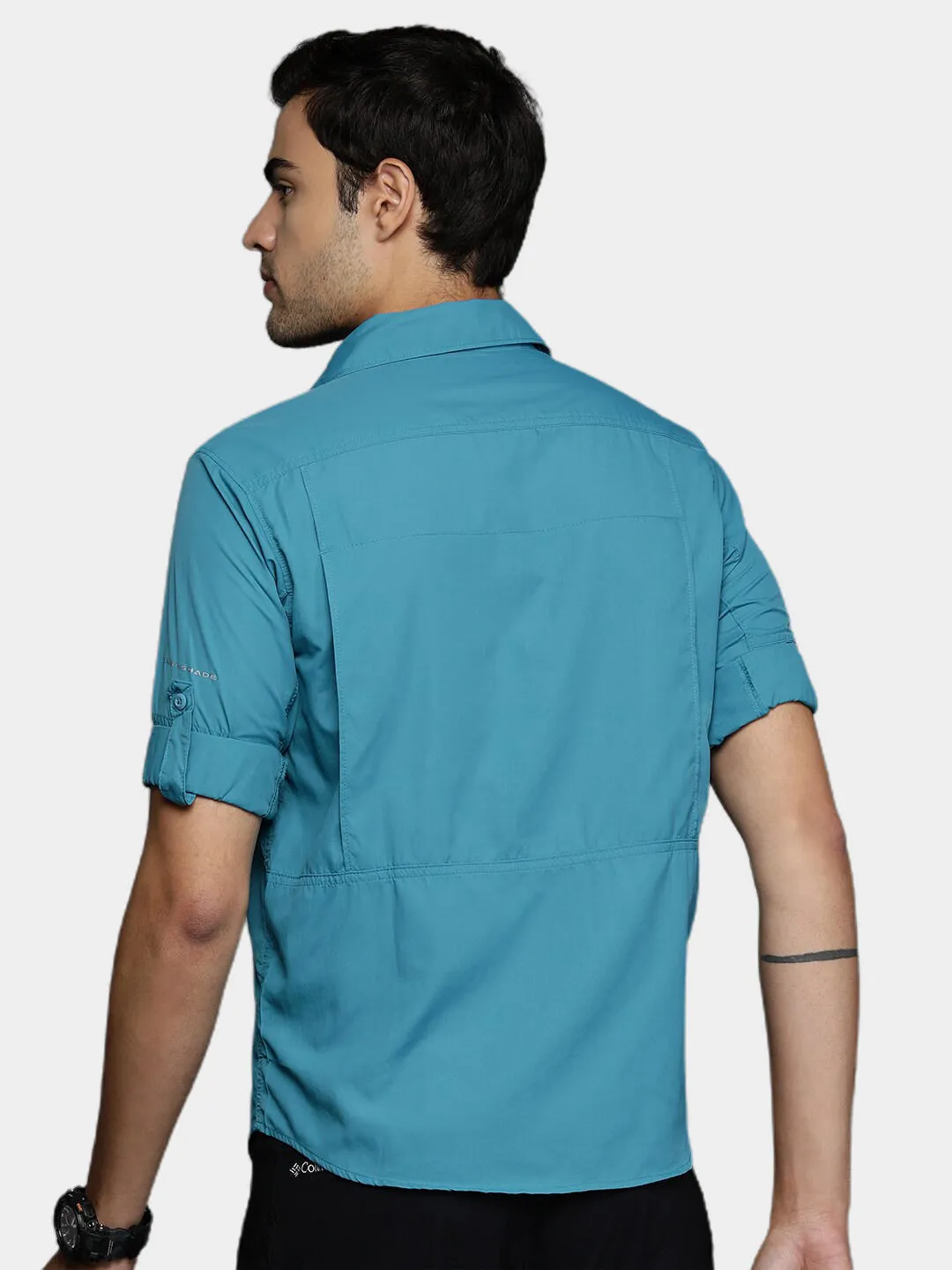Columbia Men Blue Omni-Wick Silver Ridge2.0 Long Sleeve Shirt