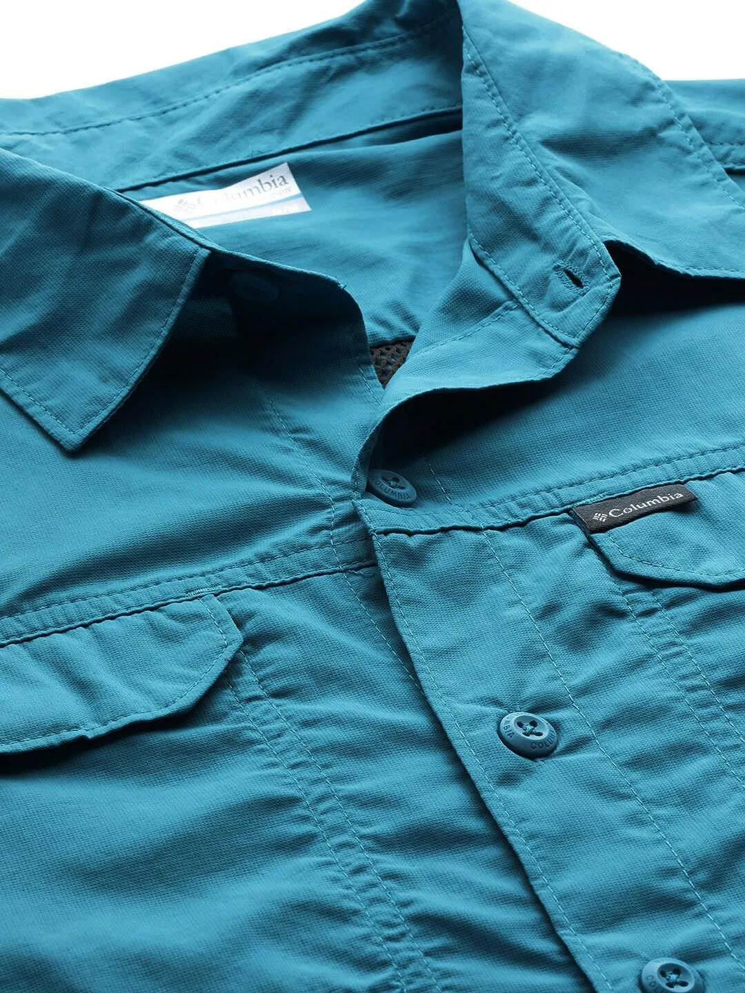 Columbia Men Blue Omni-Wick Silver Ridge2.0 Long Sleeve Shirt