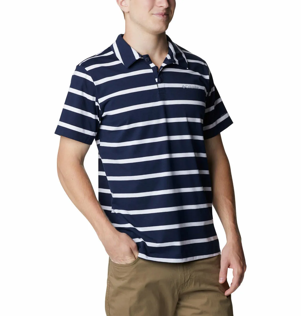 Columbia Men Blue Omni-Wick Sun Trek Polo Tshirt