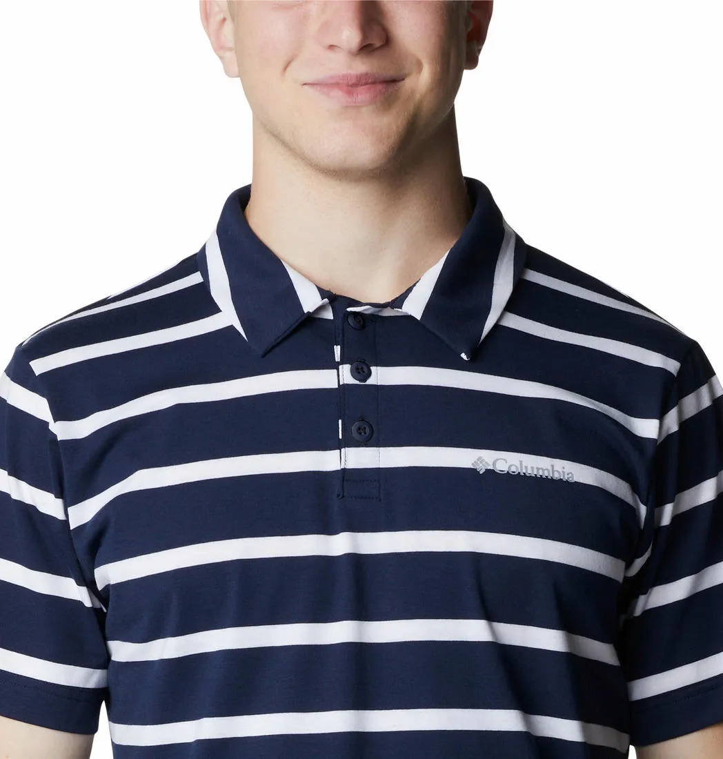 Columbia Men Blue Omni-Wick Sun Trek Polo Tshirt
