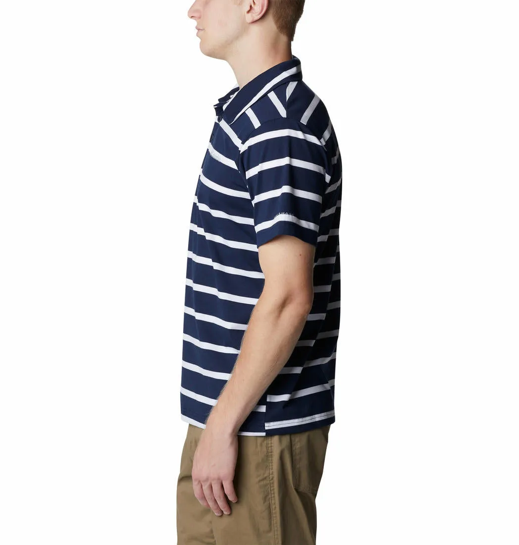 Columbia Men Blue Omni-Wick Sun Trek Polo Tshirt