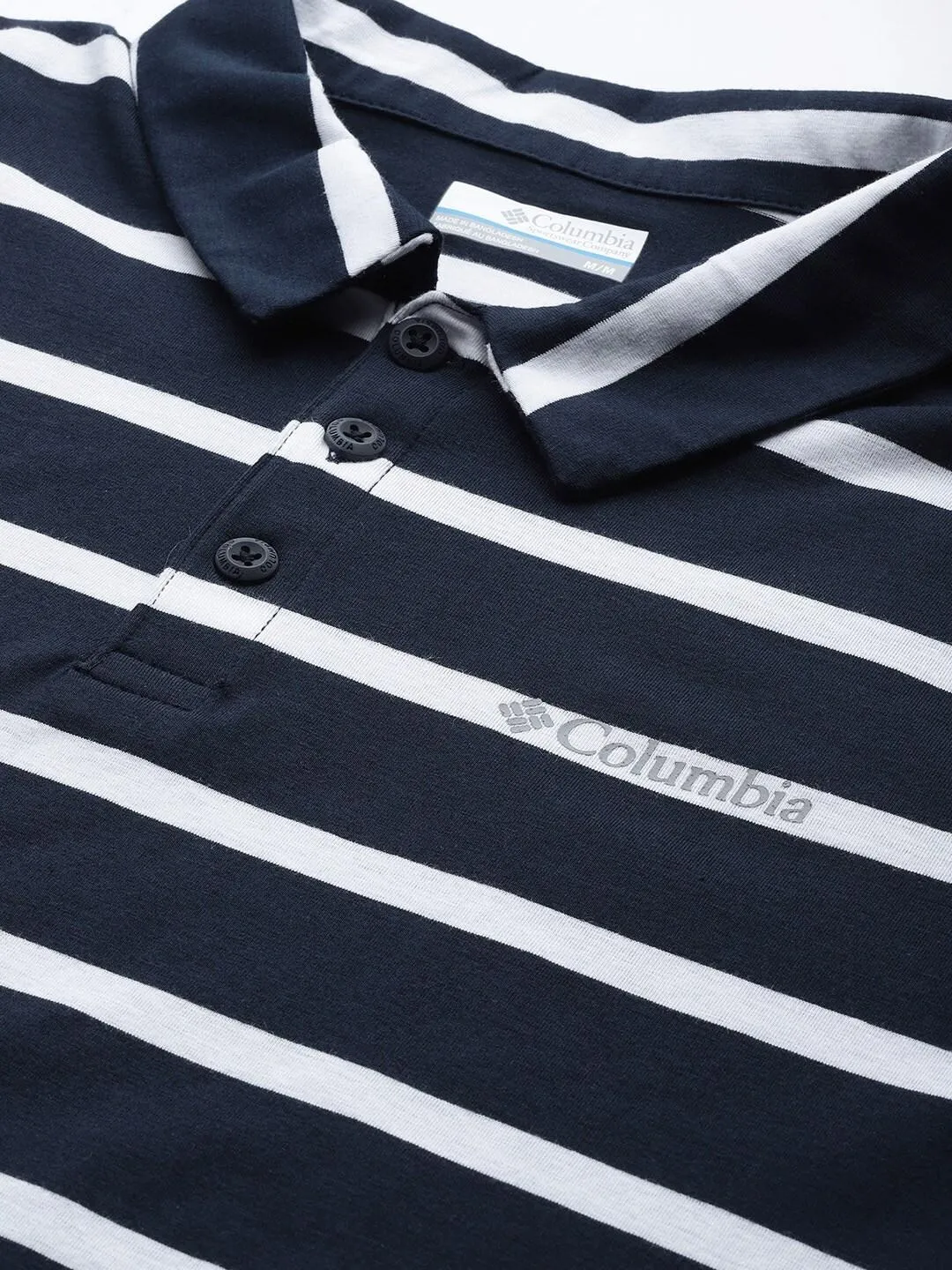 Columbia Men Blue Omni-Wick Sun Trek Polo Tshirt