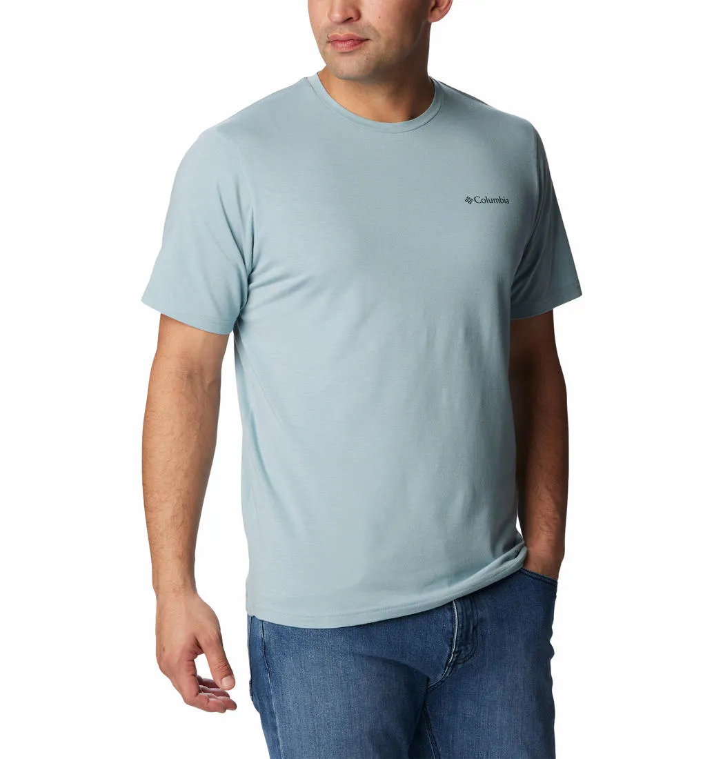 Columbia Men Blue Omni-Wick Sun Trek Tshirt