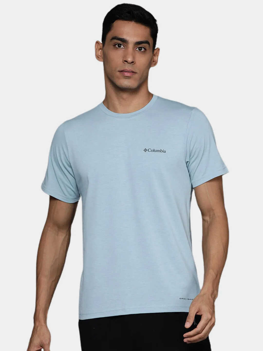 Columbia Men Blue Omni-Wick Sun Trek Tshirt