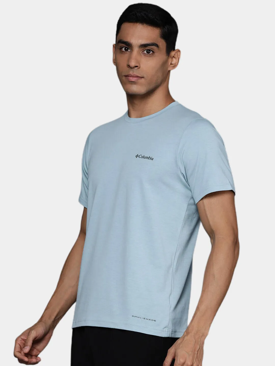 Columbia Men Blue Omni-Wick Sun Trek Tshirt