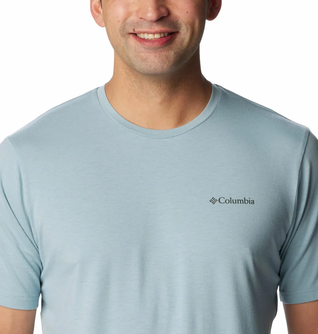 Columbia Men Blue Omni-Wick Sun Trek Tshirt