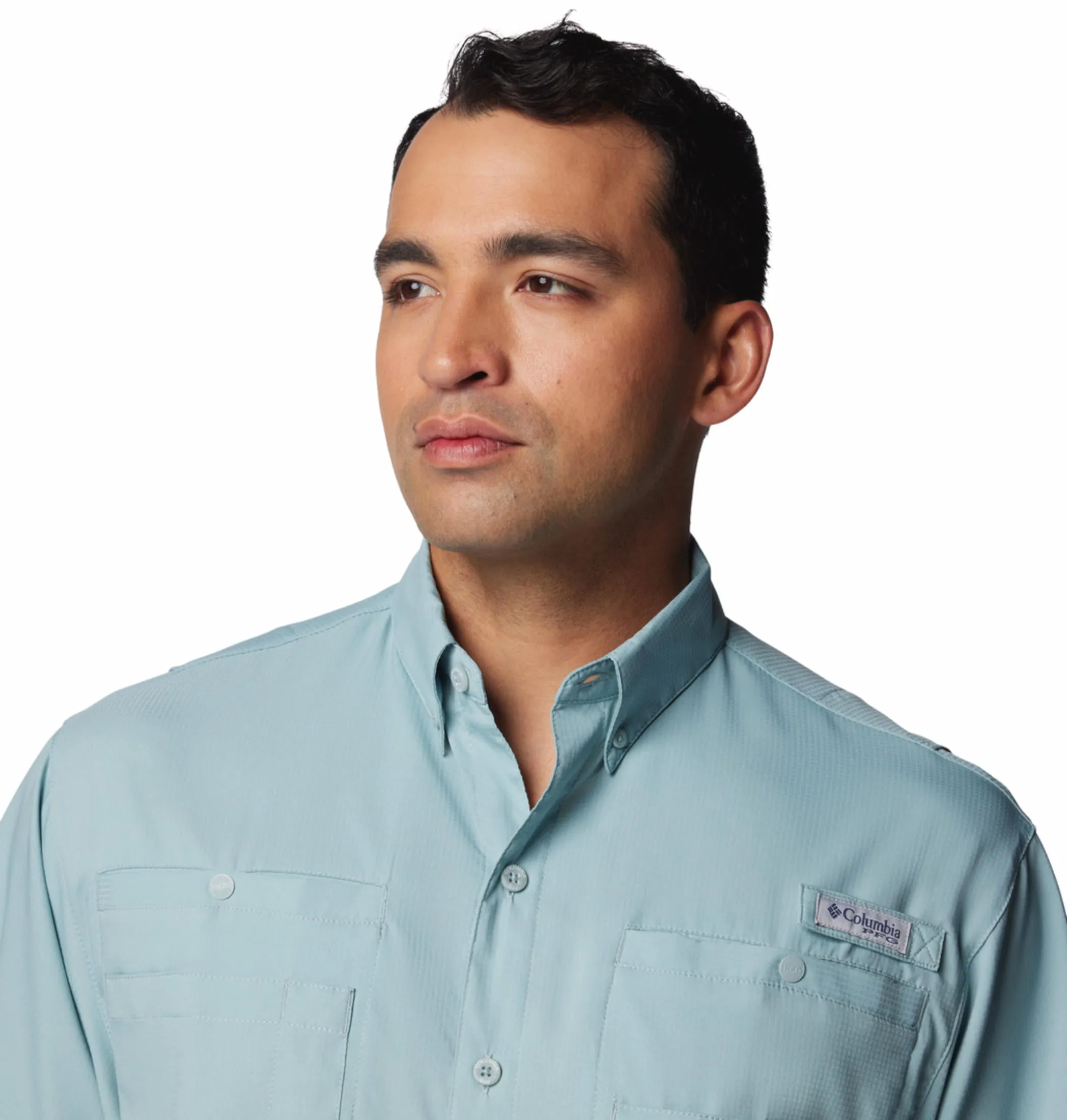 Columbia Men Blue Omni-Wick Tamiami II Short Sleeve Shirt
