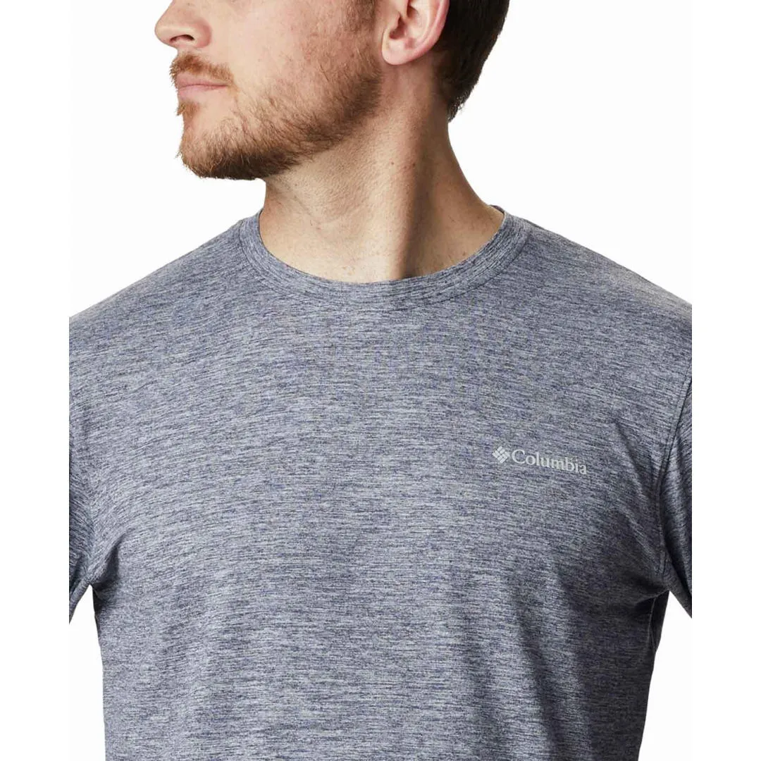 Columbia Men Blue Omni-Wick Tech Trail Crew II Tshirt