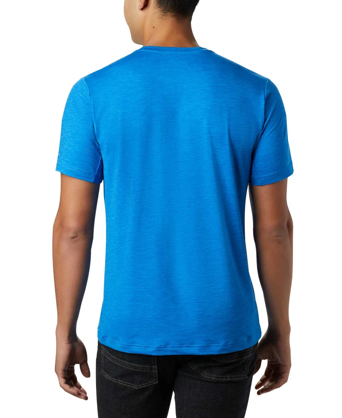 Columbia Men Blue Omni-Wick Tech Trail Crew Neck Tshirt