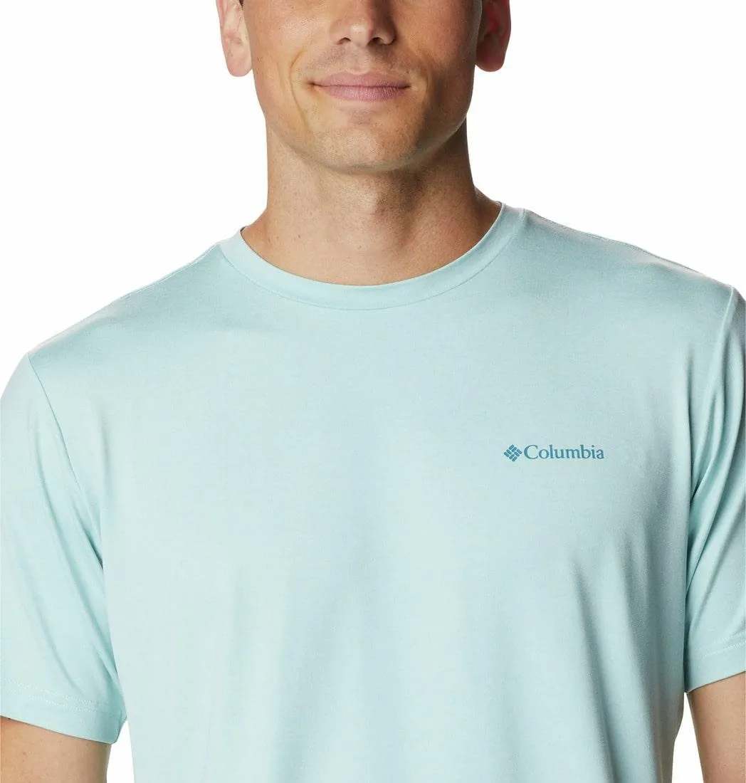 Columbia Men Blue Omni-Wick Tech Trail Graphic Tshirt