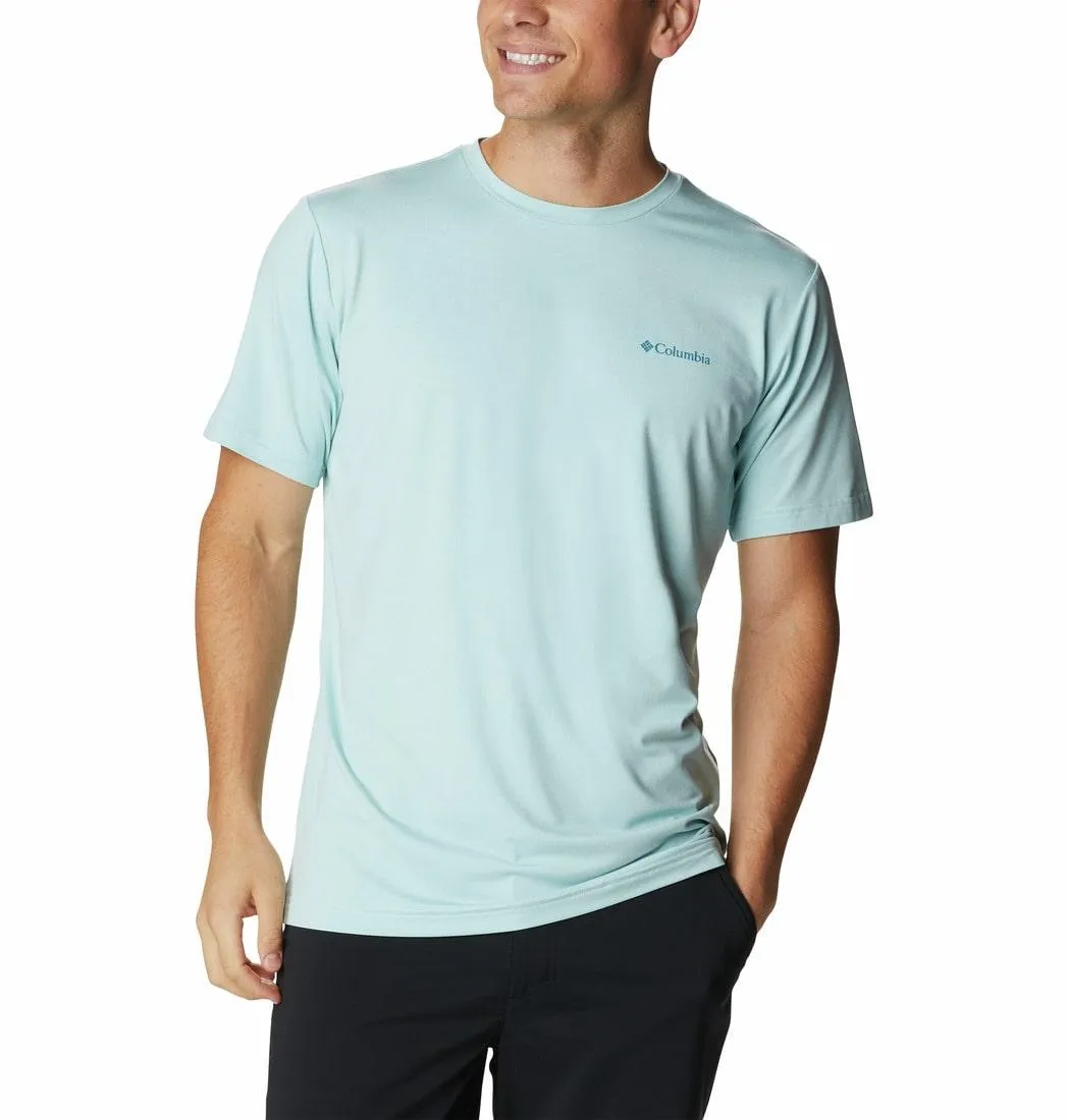Columbia Men Blue Omni-Wick Tech Trail Graphic Tshirt
